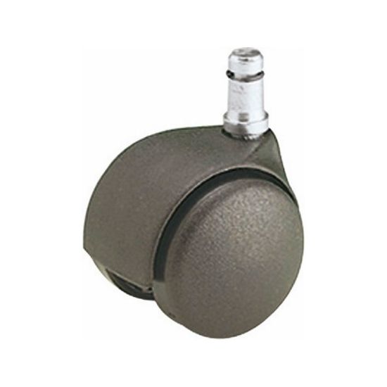 Immagine di RUOTA GEMELLATA IN POLIPROPILENE Ø 50 MM CON SUPPORTO A PERNO LISCIO DIAMETRO 8 MM