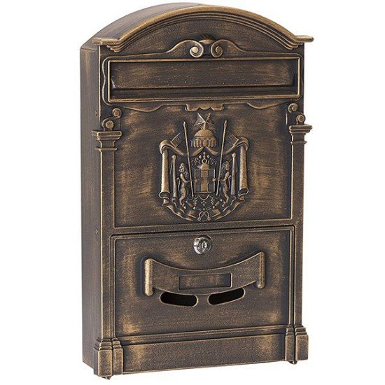 Immagine di CASSETTA POSTA RESIDENCE 25,5x41 CM COLORE BRONZO