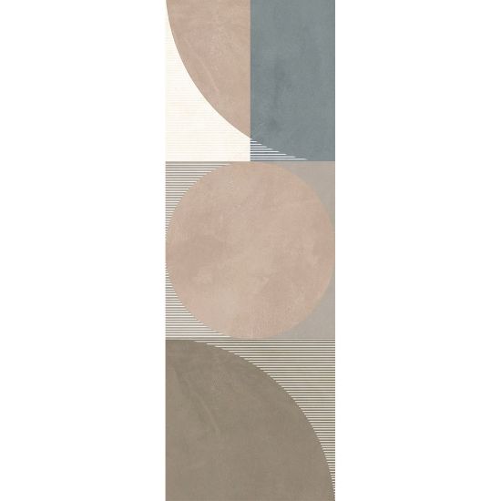 Immagine di DECORO GRES PORCELLANATO COOL CIRCLE WINTER 30x90 CM SPESSORE 8 MM R10 MARINER