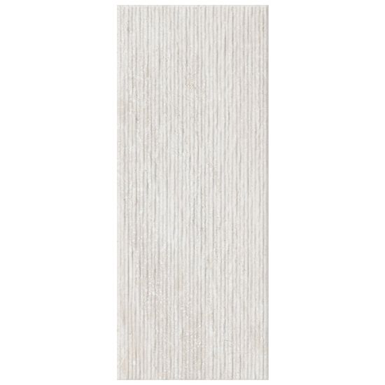 Immagine di DECORO CERAMICA BICOTTURA LITHOS WHITE RIGATO 20x50 CM SPESSORE 7 MM HERBERIA