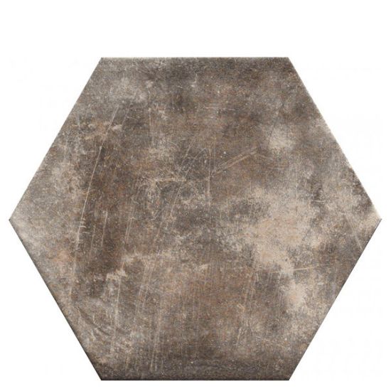 Immagine di RIVESTIMENTO GRES PORCELLANATO MIAMI LIGHT BROWN ESAGONA 24x27,7 CM SPESSORE 10 MM R10 CIR