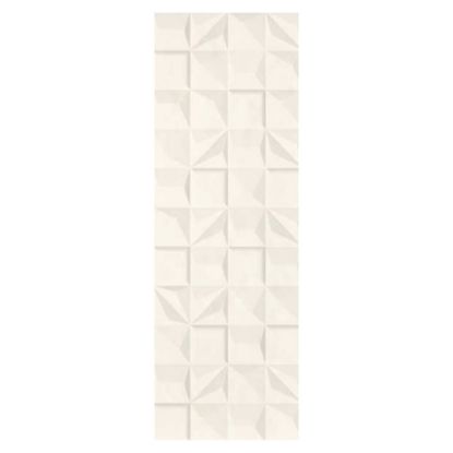 Immagine di DECORO CERAMICA SMALTATA RETTIFICATA EVEN SHAPES SNOW 35x100 CM SPESSORE 9,5 MM PANARIA