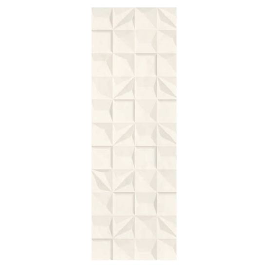 Immagine di DECORO CERAMICA SMALTATA RETTIFICATA EVEN SHAPES SNOW 35x100 CM SPESSORE 9,5 MM PANARIA