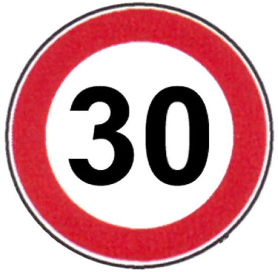 Immagine di CARTELLO STRADALE LIMITE MASSIMO VELOCITA' 30KM/H