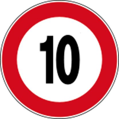 Immagine di CARTELLO STRADALE LIMITE MASSIMO VELOCITA' 10KM/H