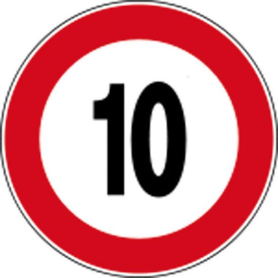 Immagine di CARTELLO STRADALE LIMITE MASSIMO VELOCITA' 10KM/H