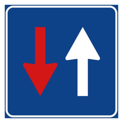 Immagine di CARTELLO STRADALE DIRITTO DI PRECEDENZA NEI SENSI UNICI ALTERNATI