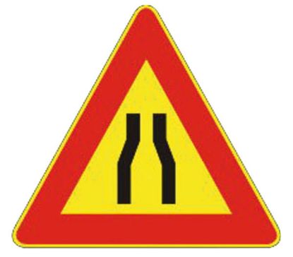 Immagine di CARTELLO STRADALE STRETTOIA SIMMETRICA