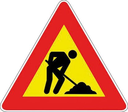Immagine di CARTELLO STRADALE LAVORI IN CORSO