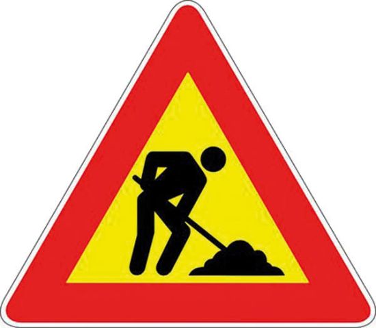 Immagine di CARTELLO STRADALE LAVORI IN CORSO