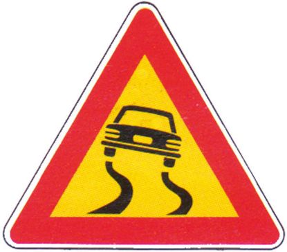 Immagine di CARTELLO STRADALE STRADA SDRUCCIOLEVOLE