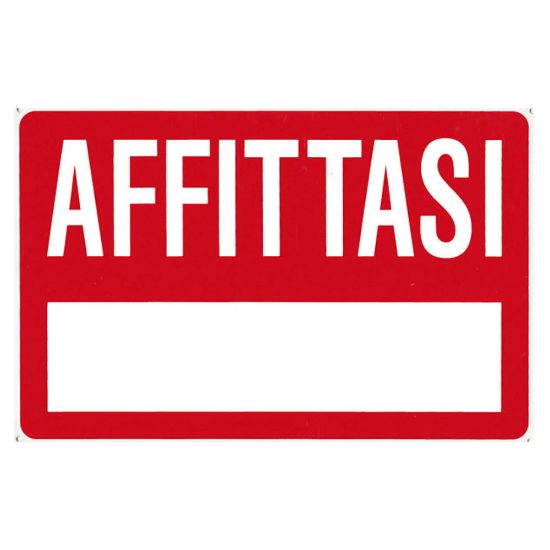 Immagine di CARTELLO DI SEGNALAZIONE AFFITTASI 30x20 CM