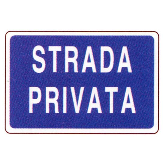 Immagine di CARTELLO DI SEGNALAZIONE STRADA PRIVATA 30x20 CM