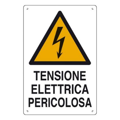 Immagine di CARTELLO TENSIONE ELETTRICA 60x40 CM