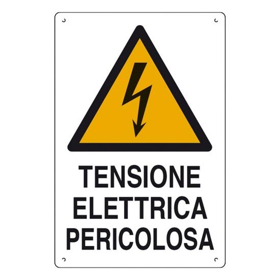Immagine di CARTELLO TENSIONE ELETTRICA 60x40 CM
