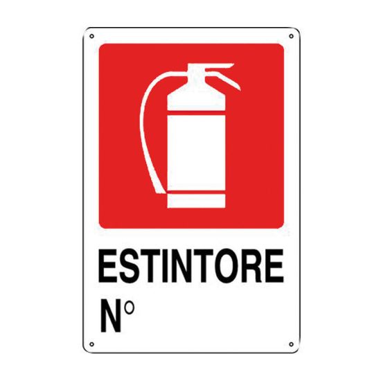 Immagine di CARTELLO DI SICUREZZA ESTINTORE N...... 25x31 CM
