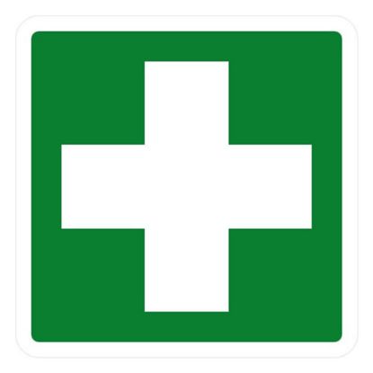 Immagine di CARTELLO DI SICUREZZA CASSETTA MEDICA 25x25 CM