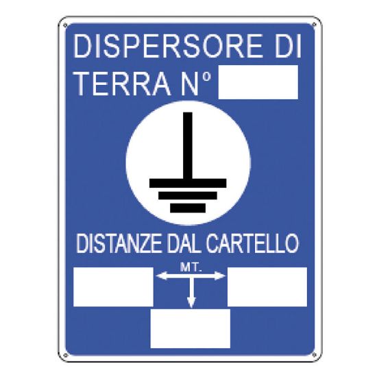 Immagine di CARTELLO DI SICUREZZA DISPERSORE DI TERRA 20x30 CM