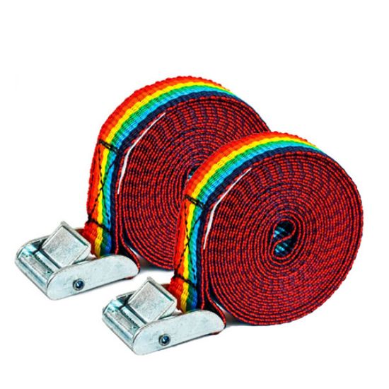 Immagine di COPPIA SISTEMA ANCORAGGIO NASTRO A FIBBRA 25 MM FISSAGGIO LEGGERO LUNGHEZZA 3 MT