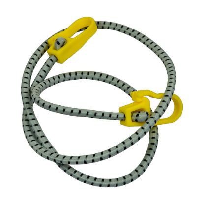 Immagine di CORDA ELASTICA CON GANCIO PVC 120 CM CONFEZIONE 2 PZ