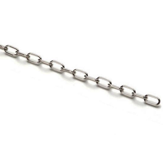Immagine di CATENA GENOVESE NICHELATA SPESSORE 10 MM CONFEZIONE DA 25 MT