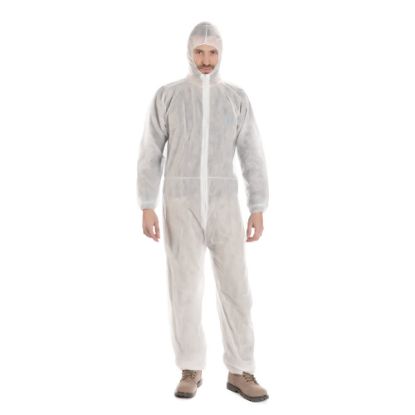 Immagine di TUTA MONOUSO IN POLIPROPILENE 40 GR/MQ CHIUSURA CON CERNIERA TG. XL EQUAL