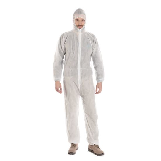 Immagine di TUTA MONOUSO IN POLIPROPILENE 40 GR/MQ CHIUSURA CON CERNIERA TG. XL EQUAL