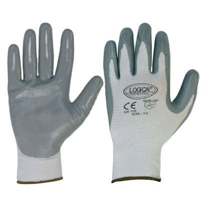 Immagine di GUANTO NITRILE BIANCO/GRIGIO TG.9 CON BLISTER IN COPPIA