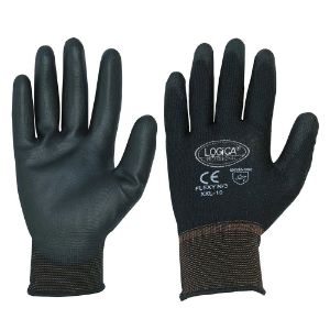 Immagine di GUANTO POLIURETANO NERO TG.9 CON BLISTER IN COPPIA