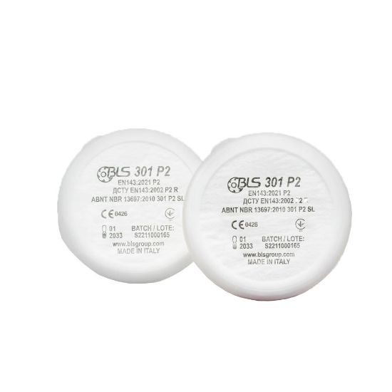 Immagine di PREFILTRO PER MASCHERE E SEMIMASCHERE ATTACO BAIONETTA BLS301 PROTEZIONE P2 CONFEZIONE DA 16 PZ BLS