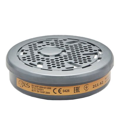 Immagine di FILTRO PER MASCHERE E SEMIMASCHERE ATTACO BAIONETTA BLS211 PROTEZIONE A2 CONFEZIONE 8 PZ BLS