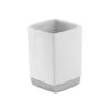Immagine di PORTASPAZZOLINI DA APPOGGIO LUCY IN CERAMICA BIANCO GEDY