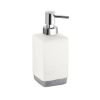 Immagine di DOSASAPONE DA APPOGGIO LUCY IN CERAMICA BIANCO CON EROGATORE CROMO GEDY
