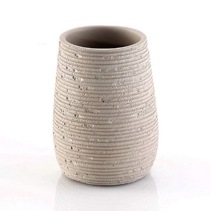 Immagine di PORTASPAZZOLINI DA APPOGGIO GEMINI IN RESINA TORTORA GEDY