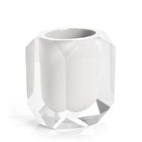 Immagine di PORTASPAZZOLINI DA APPOGGIO CHANELLE IN RESINA BIANCO GEDY