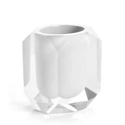 Immagine di PORTASPAZZOLINI DA APPOGGIO CHANELLE IN RESINA BIANCO GEDY