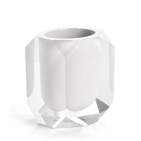 Immagine di PORTASPAZZOLINI DA APPOGGIO CHANELLE IN RESINA BIANCO GEDY