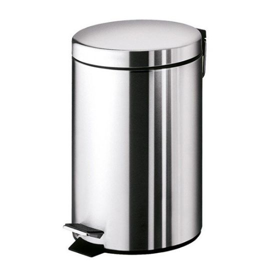 Immagine di PORTARIFIUTI ARGENTA 5 LT METALLO CROMO GEDY