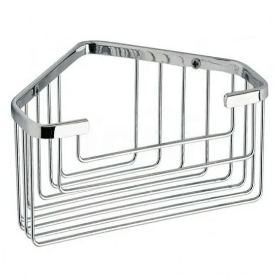 Immagine di PORTA OGGETTI DOCCIA A PARETE ANGOLARE 20x15 CM CROMO GEDY