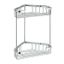 Immagine di PORTA OGGETTI DOCCIA A PARETE ANGOLARE 2 RIPIANI 20x15 CM CROMO GEDY