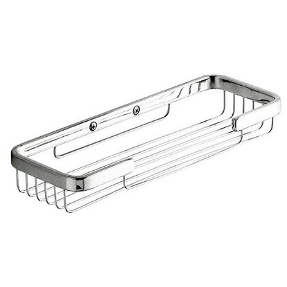 Immagine di PORTA OGGETTI DOCCIA A PARETE RETTANGOLARE 29 CM CROMO GEDY