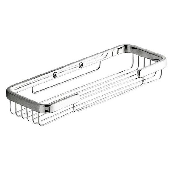 Immagine di PORTA OGGETTI DOCCIA A PARETE RETTANGOLARE 29 CM CROMO GEDY