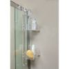 Immagine di PORTA OGGETTI DOCCIA CON GANCI RETTANGOLARE 2 RIPIANI ALTO PLEXIGLASS TRASPARENTE STILHAUS