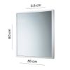 Immagine di SPECCHIO JUNIOR 55x60 CM CORNICE RESINA BIANCO GEDY