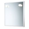 Immagine di SPECCHIO G-JUNIOR 55x60 CM CON LUCI RESINA BIANCO GEDY