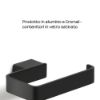 Immagine di PORTAROTOLO A PARETE LOUNGE 13x9,6x2,2 CM NERO MATT GEDY