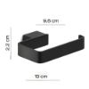 Immagine di PORTAROTOLO A PARETE LOUNGE 13x9,6x2,2 CM NERO MATT GEDY