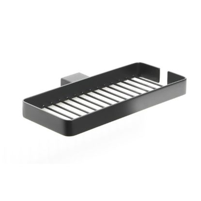 Immagine di PORTASAPONE A PARETE LOUNGE 24,6x13,7x2,5 CM NERO MATT GEDY