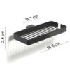 Immagine di PORTASAPONE A PARETE LOUNGE 24,6x13,7x2,5 CM NERO MATT GEDY