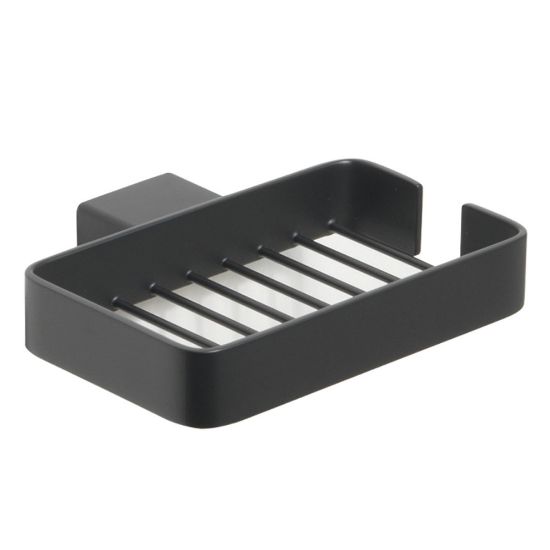 Immagine di PORTASAPONE A PARETE LOUNGE 14x11x2,5 CM NERO MATT GEDY